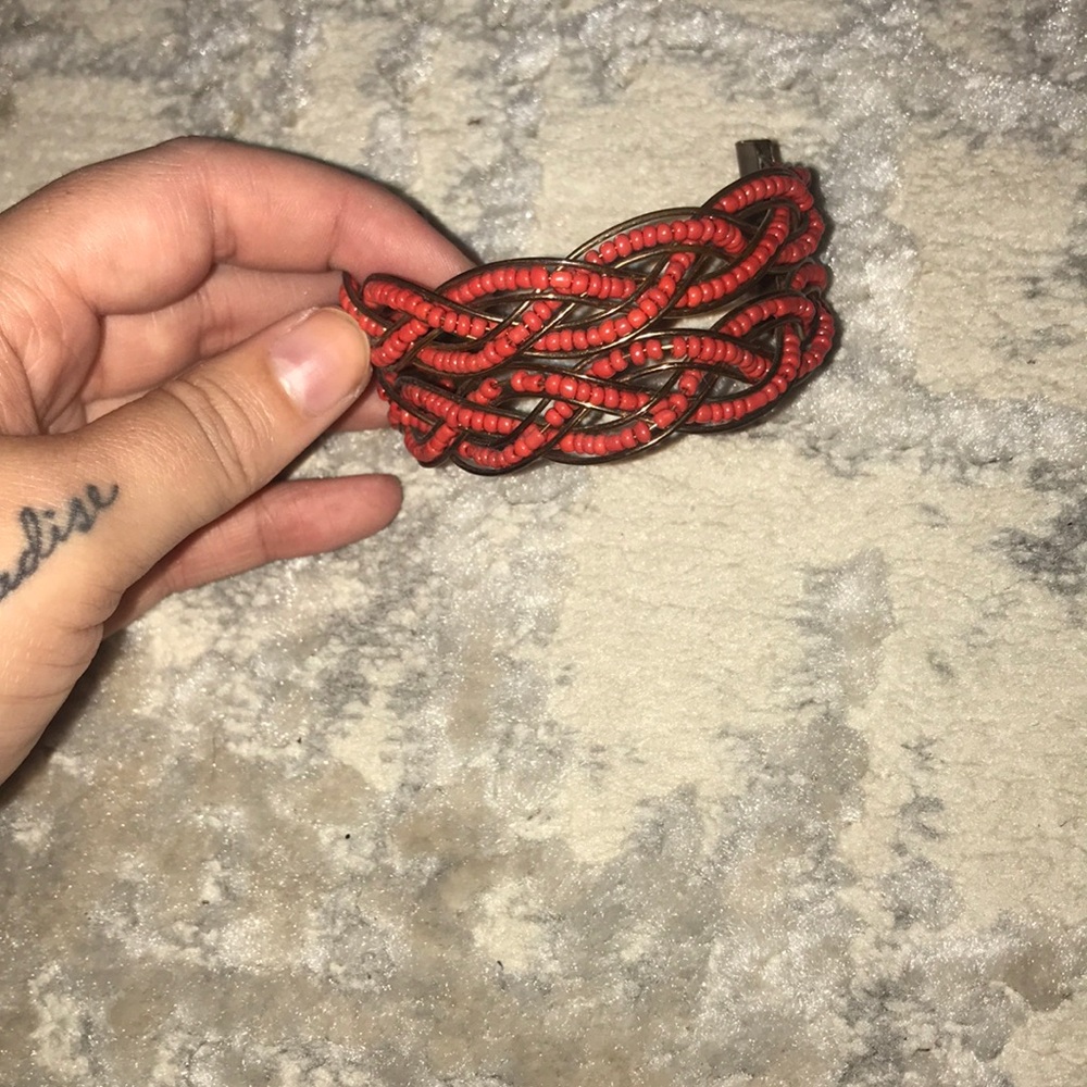 Orange beaded bracelet
